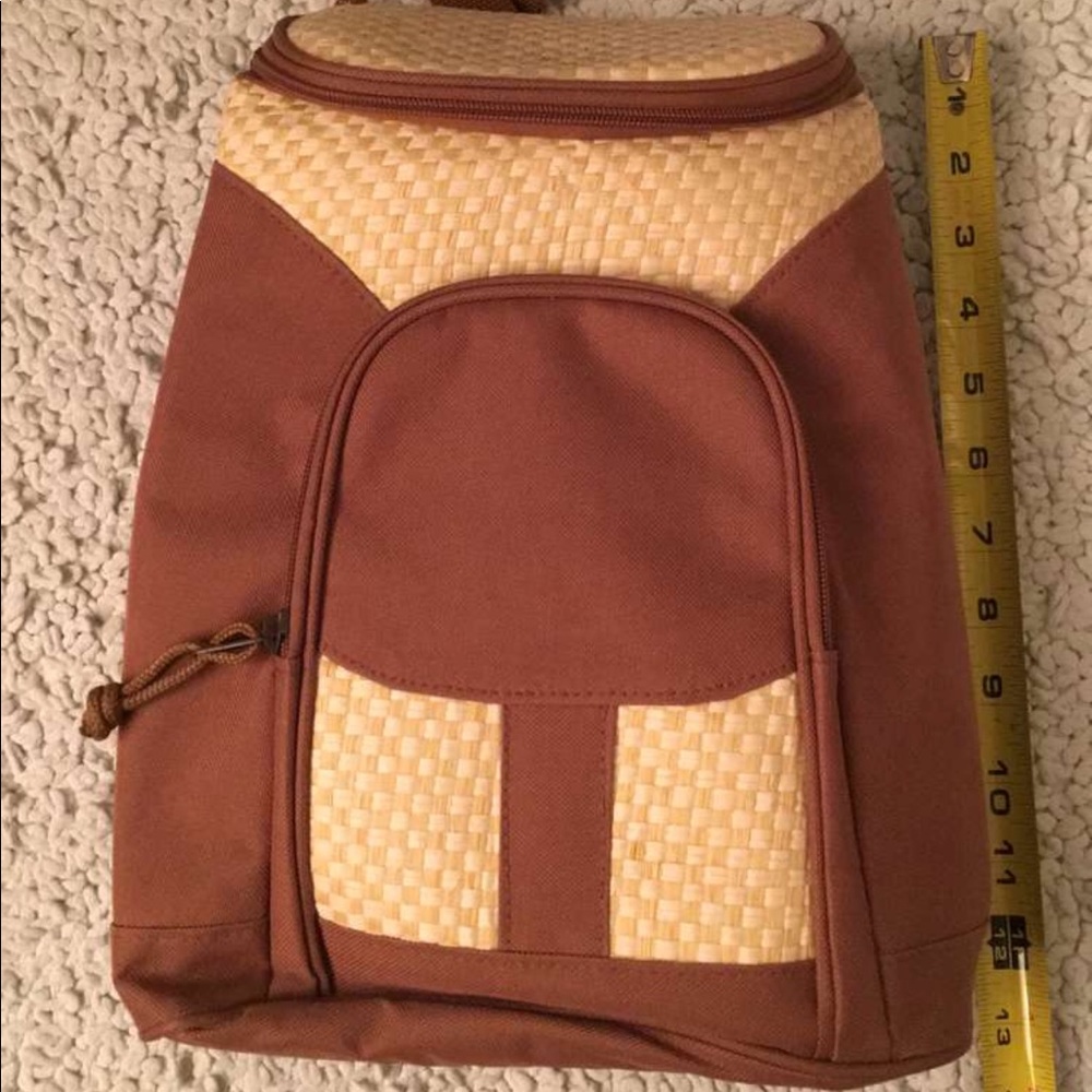 Brown Woven Lunchbox Backpack - Picture 7 of 8